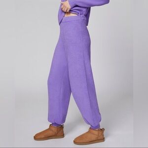 NEW NWT Florence by Mills Sweet & Snug Sweater Joggers Purple Cozy Size XS